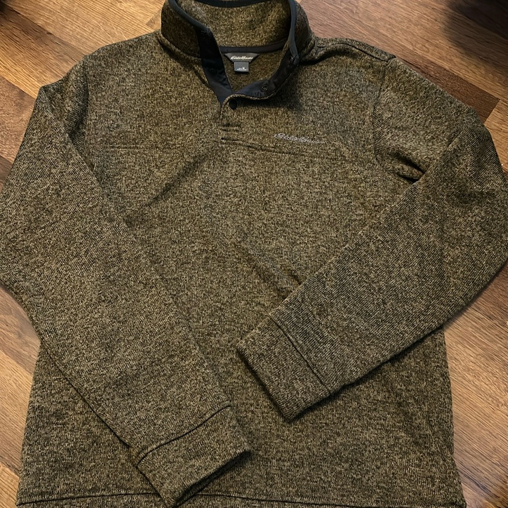 Eddie Bauer Mens Heavyweight Radiator Fleece Quarter Snap Pullover